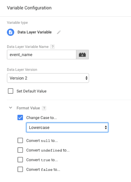 Google Tag Manager Format Value