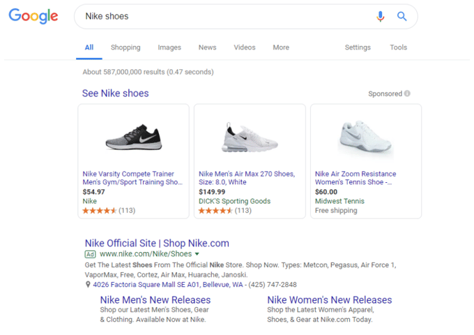 Navigating the Google Merchant Center Nike Shoes Search