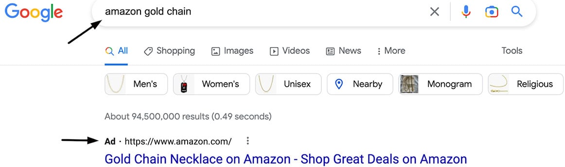 amazon-gold-chain-search