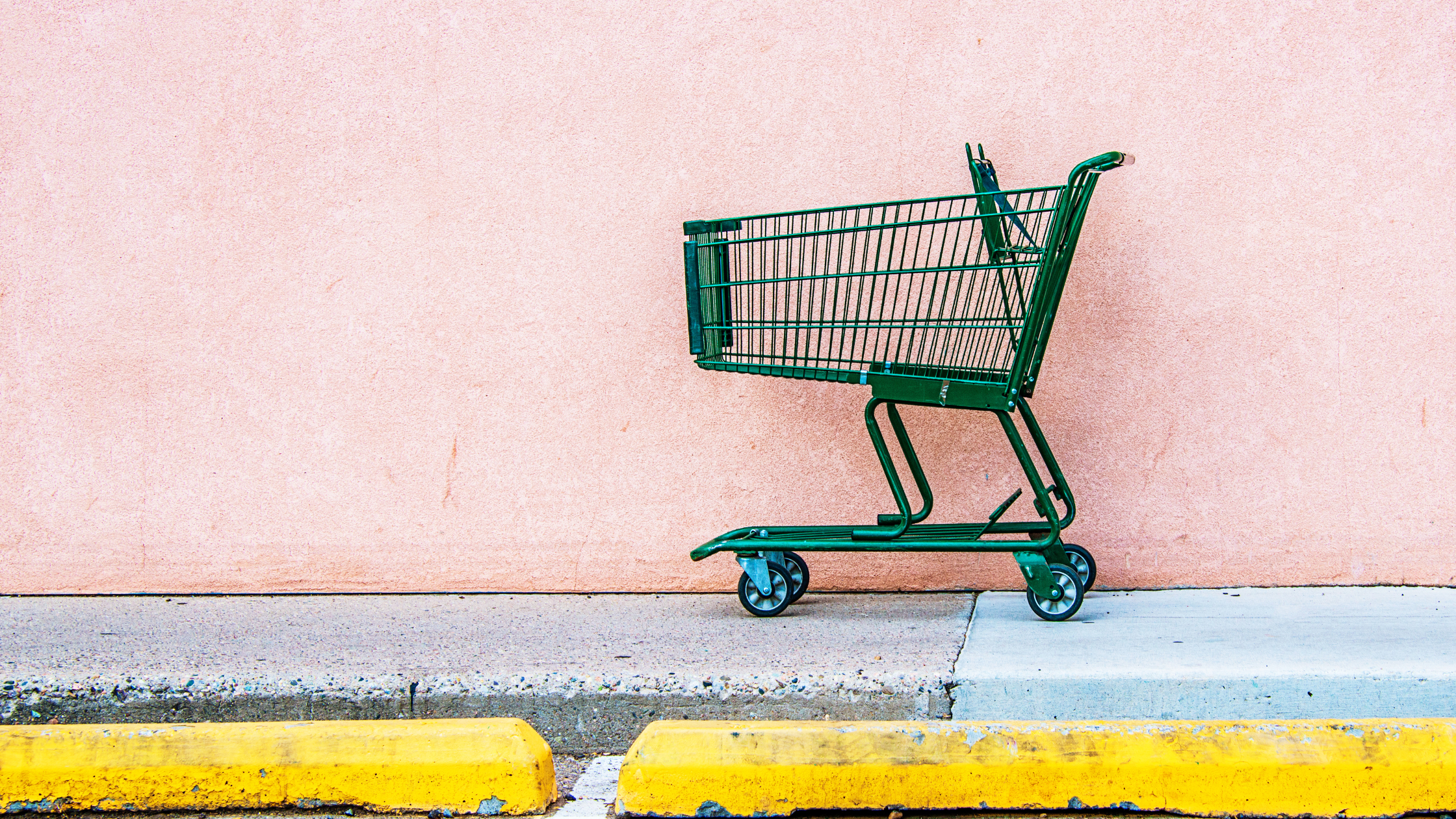 Abandoned Cart by Pink Wall